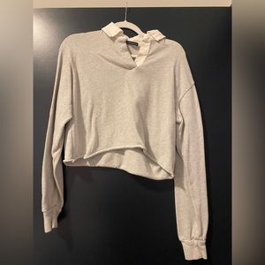 Grey brandy Melville collared shirt one size